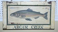 Lot # 152B Hand Painted Folk Art “Anchor Creek"