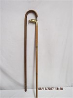 2 walking canes one has brass eagle handle