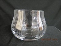 Bohemia crystal bowl some chips 8.5 X 6.5"H