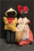 Four Small Africana Dolls