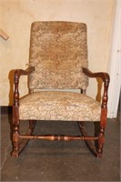 Floral Tapestry Upholstered Rocking Chair