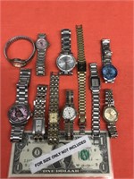 LOT OF (11) WATCHES TIMEX, ARMITRON, CARRIAGE AND