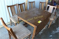 6 Chairs & Drop leaf table