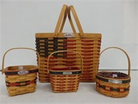 4 American style baskets