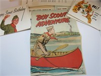 1950's Era Boy Scout Comic Books & birthday cards