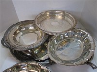Silver plated serving items