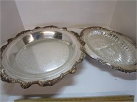 Beautiful deep dish Pie Silver plated Serving