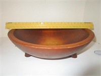 Footed wooden bowl by Munising