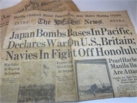 Dec 7, 1941 - Japan Bombs Bases in Pacific -
