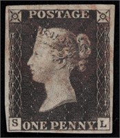 Great Britain Stamp #1 Used F/VF CV $220