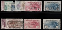 France Stamps #B12-9, B20-3 Used Complete Sets