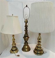 3 Brass Table Lamps U4A