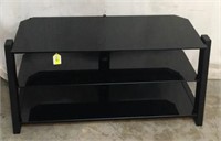 3-Tier Black Tinted Glass TV Stand T