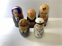 COLLECTION OF ASSORTED THEMED BABUSHKA