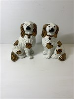 PAIR OF STAFFORDSHIRE STYLE DOGS