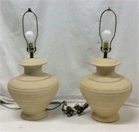 2 Cream Colored Table Lamps X10C