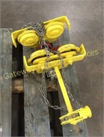 Chain propelled trolly for I beam