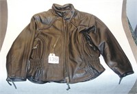 Womens Large Leather Biker Jacket