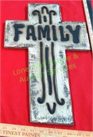 Wooden Family Wall Cross
