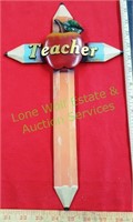 Polyresin Teacher w/ Pencil Wall Cross