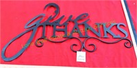 "Give Thanks" Metal Wall Art