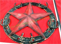 Rustic Star w/ Horseshoe Metal Art