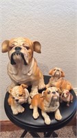 5 Bulldog Figurines