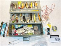 Fishing Lures with Tackle Box Some Vintage