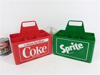 2 Caisse en plastique, Coca-Cola, Sprite