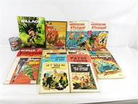 Lot de BD variées: Tintin, 4as, etc