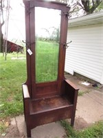 Mirror Back Entry Chair (Hall Tree Chair)
