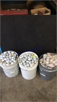 3-5 Gallon Buckets Full Of Golf Balls