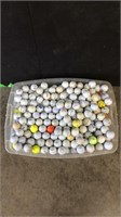32 Qt Storage Bin Full Of Golf Balls