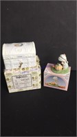 Precious Moments October Hope Chest And Figurine