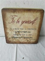 Metal Box with Lid, and saying,  12 x 12, cute