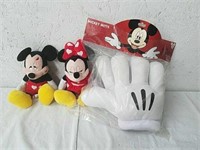Collectable  Mickey Mouse, stuffed animals and