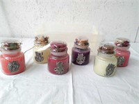 6 Rawcliffe candles with pewter fairies all