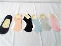6 new pairs bootie socks size 23-25cm
