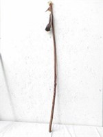 Native American walking stick with antler &