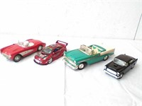 4 model cars - all are metal