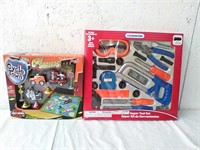 2 new toy sets - Harley Davidson cycle town &