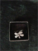 Sterling silver butterfly ring