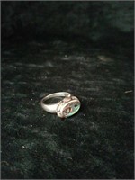 Sterling silver opalescent ring