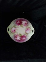 Handpainted royal plate with roses