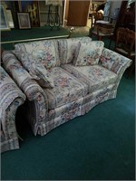 Matching love seat with bird and floral design