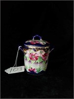 Hand painted cotton ball holder