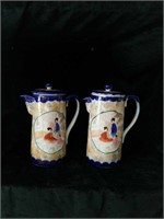 Pair of Geisha girl teapots