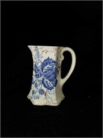 Vintage pitcher blue and white