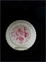 Taylor Smith pink and white floral plate