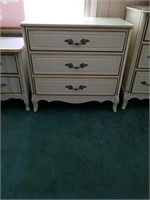 3 drawer chest of drawers ivory and white